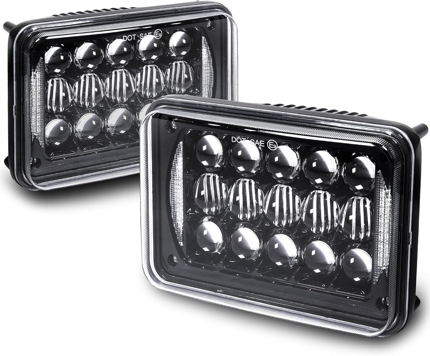 TRUE MODS 4x6 Inch LED Headlights Pair for Chevy Blazer K5 S10