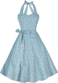 Casual Sundress for Women Halter Retro Vintage Cocktail Dress - 2025