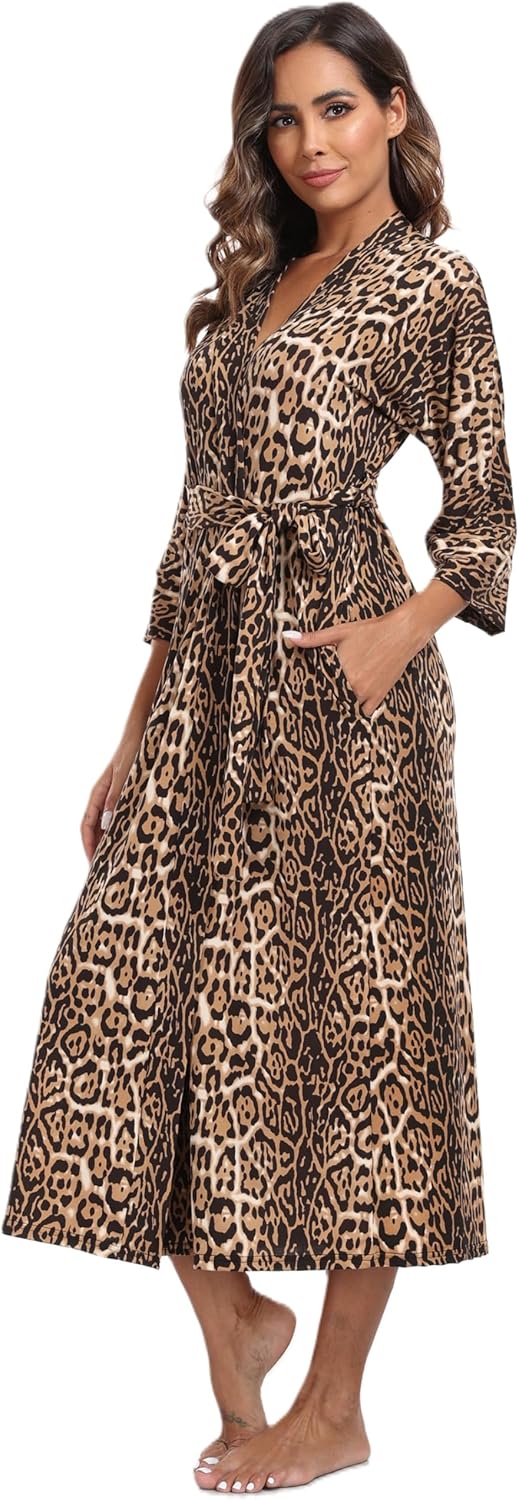 Women's Soft Long Bath Robes Full Length Kimonos for Comfort