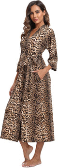 Women's Soft Long Bath Robe Full Length Kimono - Comfortable Stretch