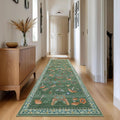 2.5x10 Runner Rug for Hallway - Washable Non Slip Low-Pile Runner