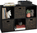 6-Cube Storage Organizer Bookcase - Customizable 13.5in Shelves