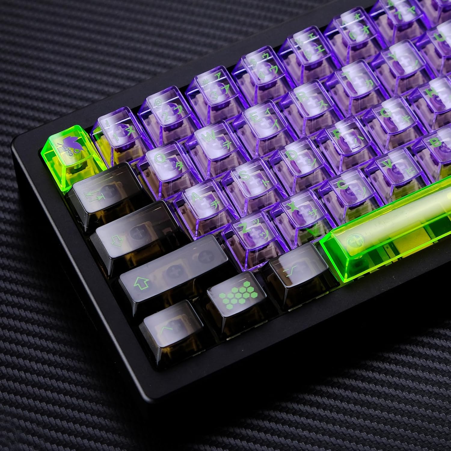 JOMKIZ 173 Keys Crystal Transparent Keycap Set for Custom Keyboards