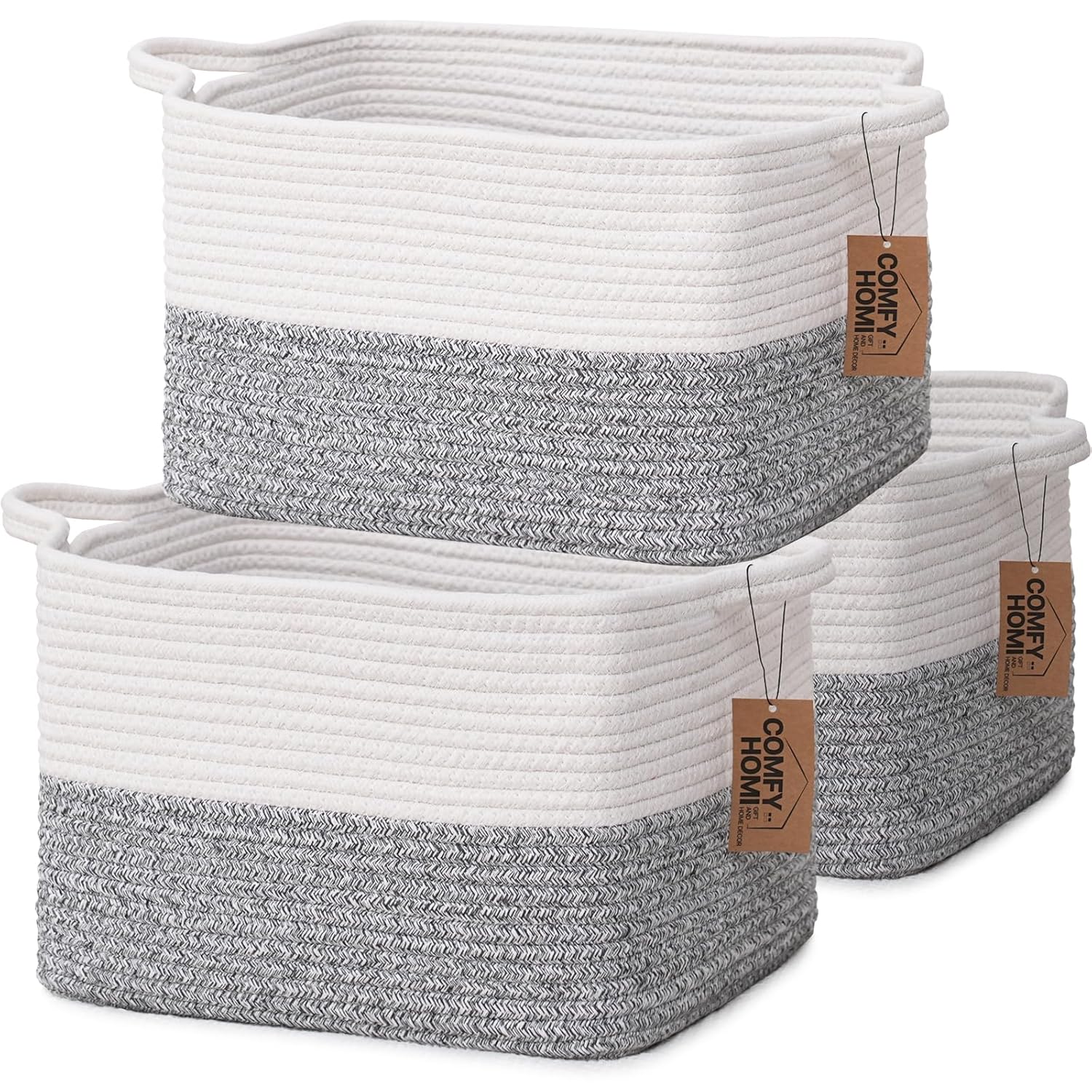 Cotton Rope Woven Basket for Organizing Home Essentials
