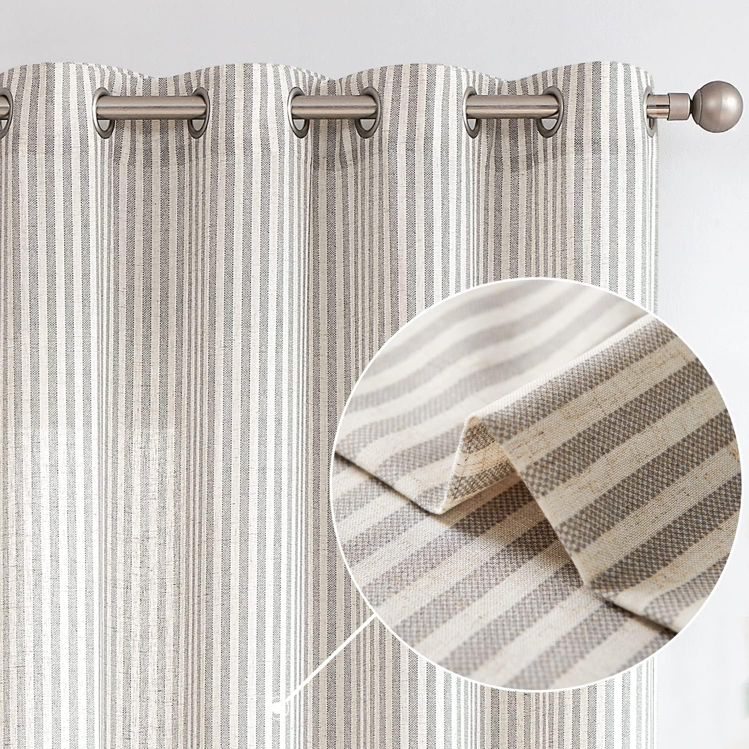 Elegant Striped Curtains for Modern Home Decor - 96 in Long