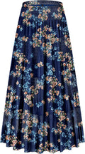 Chiffon High Waist Tiered Pleated Floral Maxi Skirt (Style WW47)