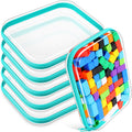 Clear Hard Zipper Case 6-Pack - Durable Travel Organizers