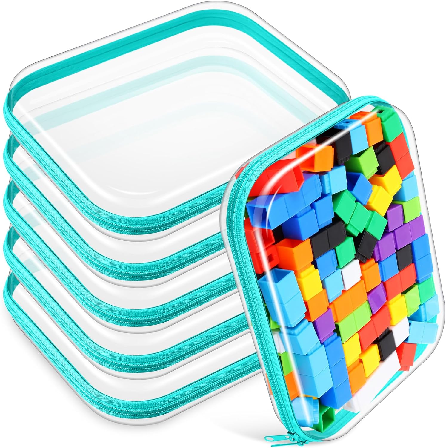 Sanwuta Clear Hard Zipper Case Pencil Pouches for Organizing