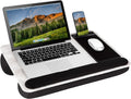 Home Office Pro Lap Desk with Wrist Rest and Mouse Pad - White Marble