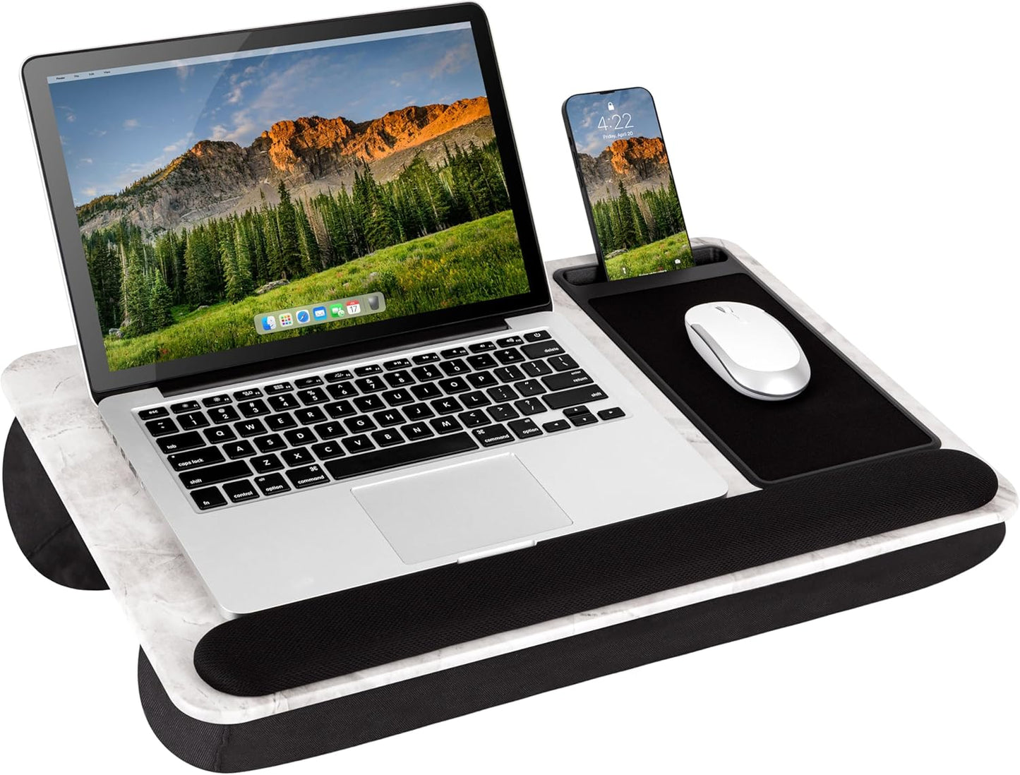 Home Office Lap Desk - Ergonomic Design for 15.6 Laptops