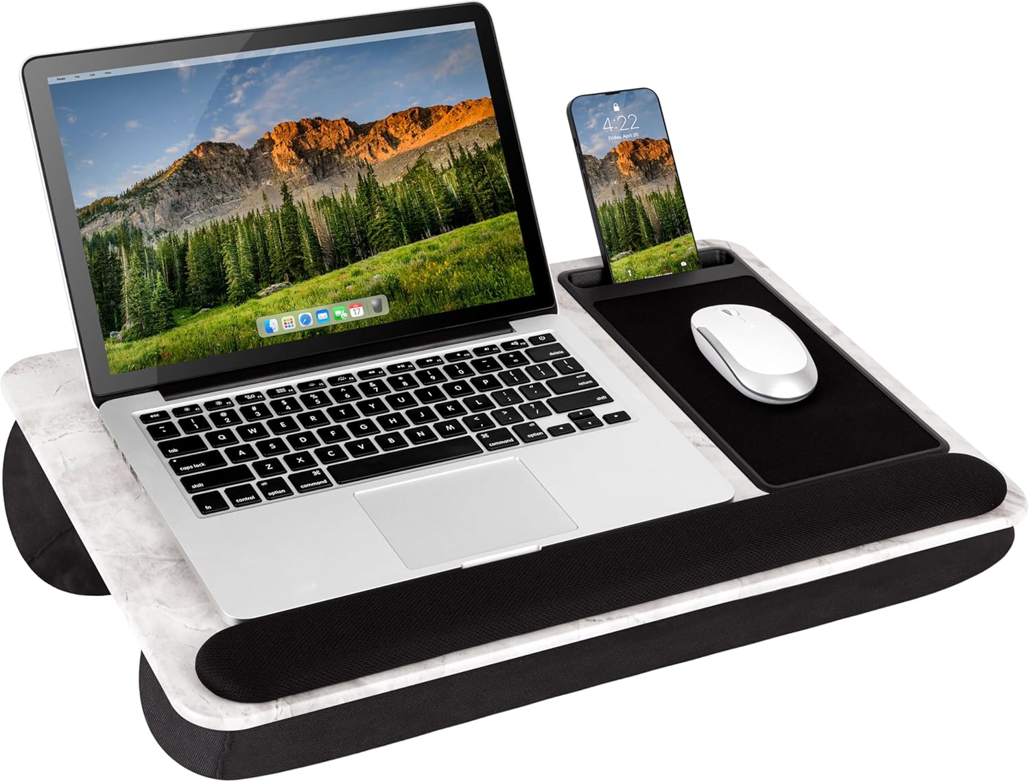 Home Office Lap Desk - Ergonomic Design for 15.6 Laptops