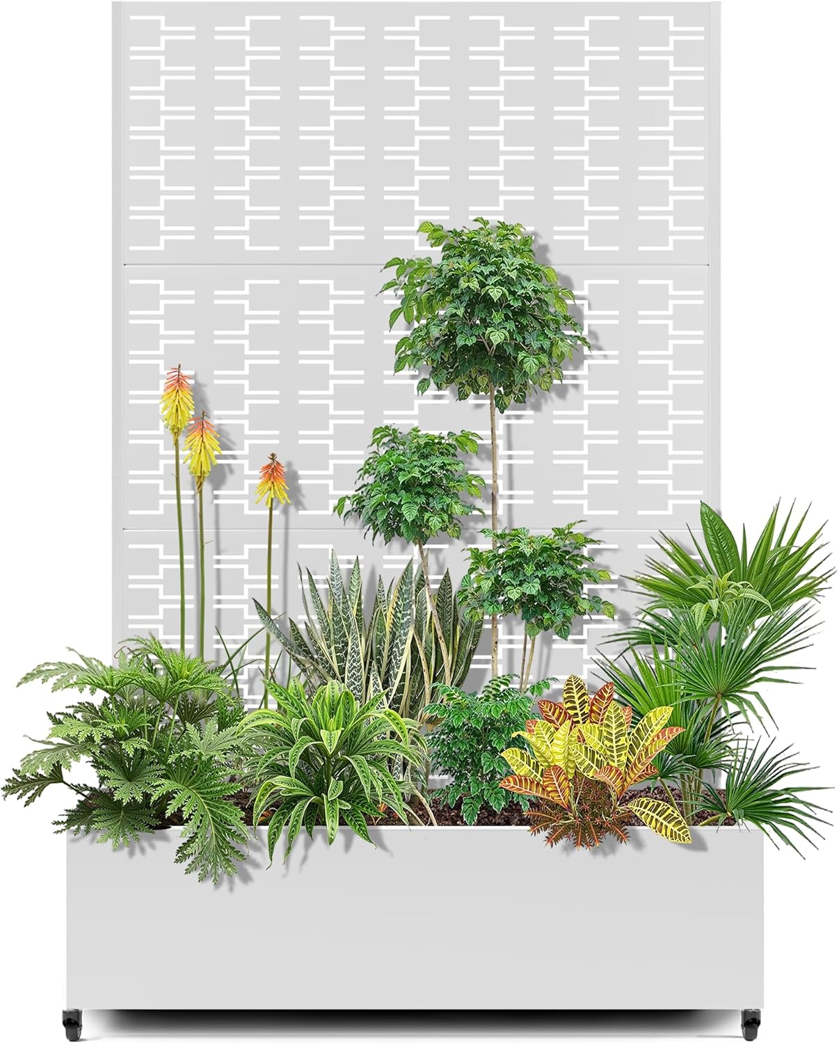 15.7in Tall Trellis Planter Box for Climbing Plants & Vines