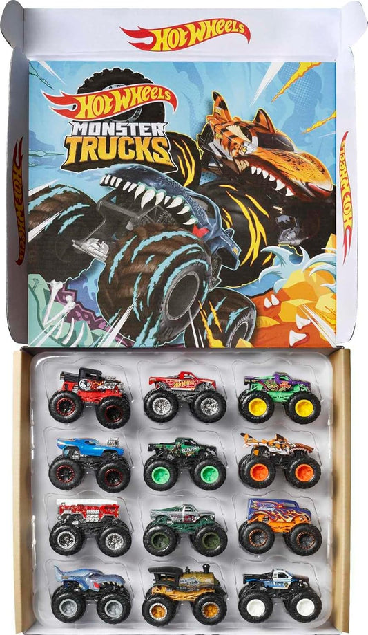 Hot Wheels Monster Trucks Set of 12 Die-Cast Toy Trucks