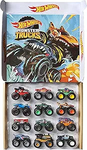 Hot Wheels Monster Trucks Set of 12 1:64 Scale Die-Cast Toys