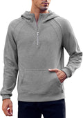 Makkrom Mens Quarter Zip Pullover Hoodie - Casual Everyday Layering