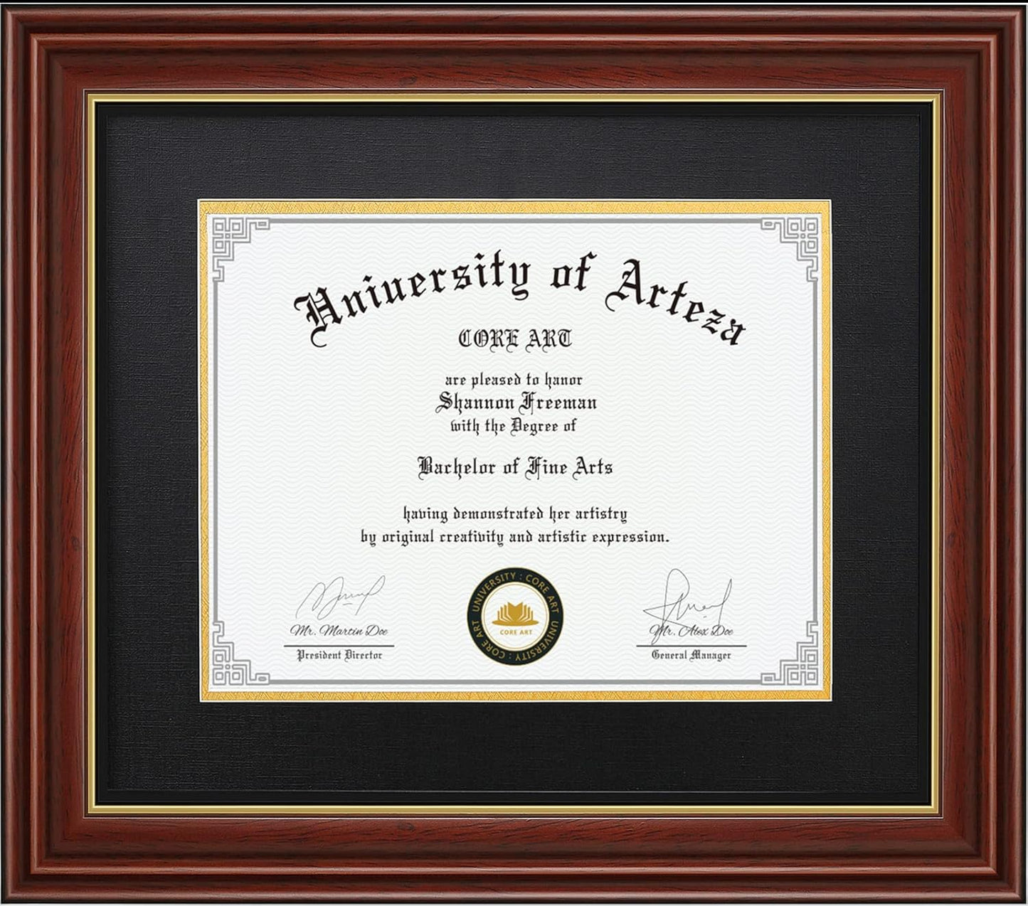 CORE ART Diploma Frame Display for 11x14 or 15x18 Pictures
