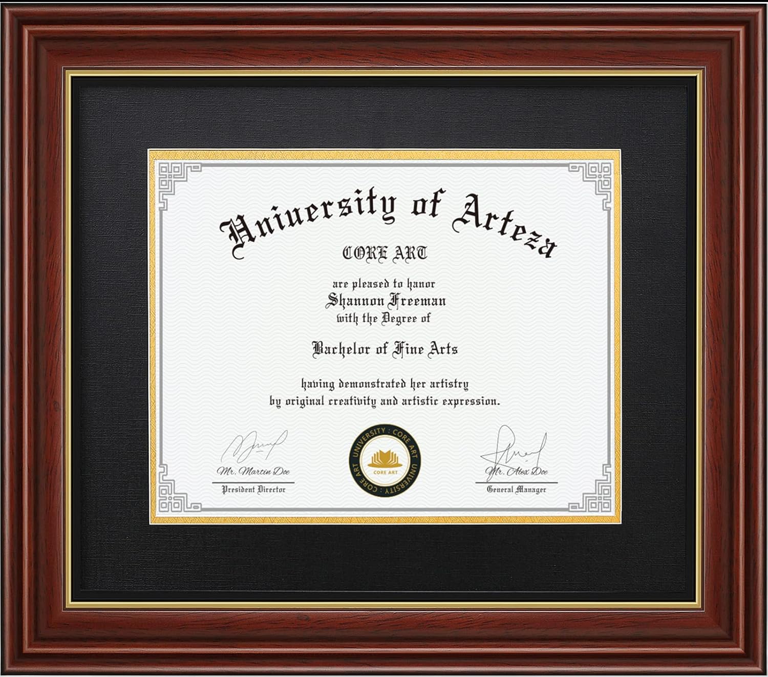 CORE ART Diploma Frame Display for 11x14 or 15x18 Pictures