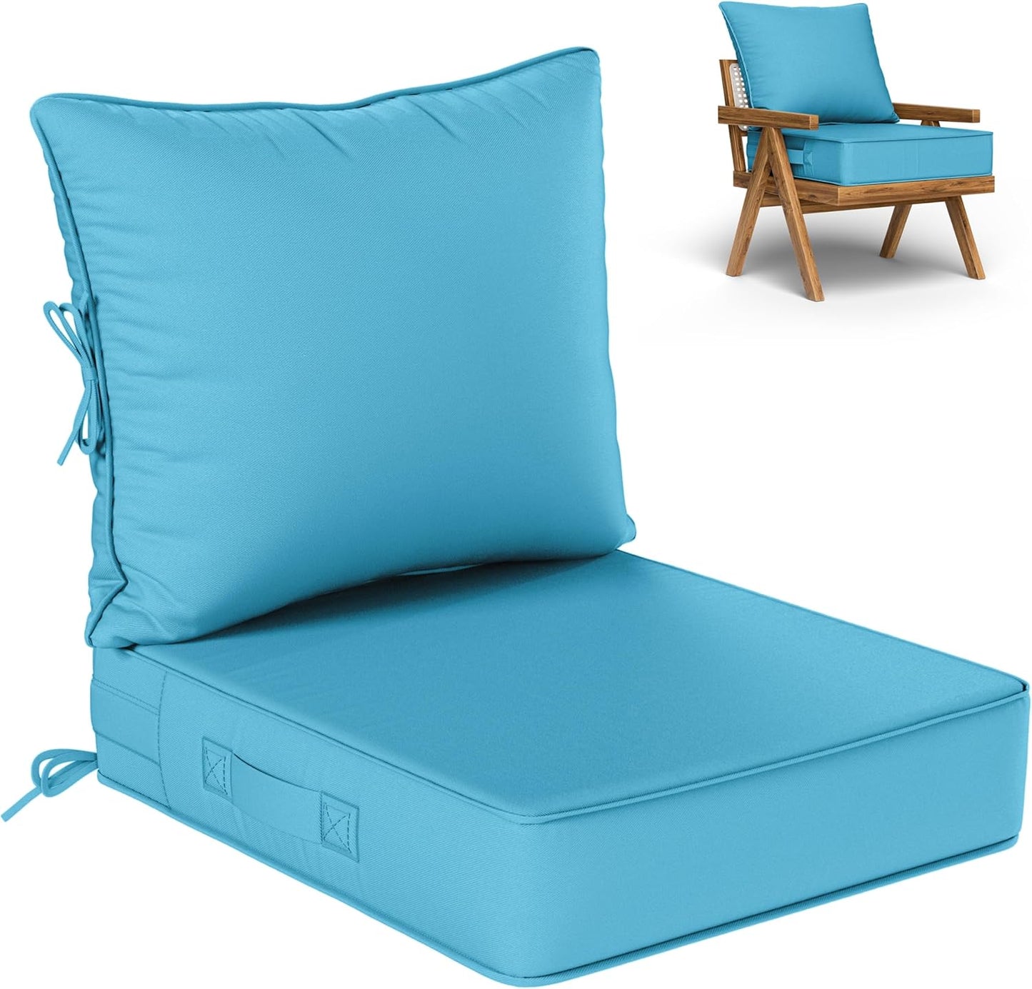Outdoor Seat Cushion Set for Patio Furniture - Waterproof & Durable