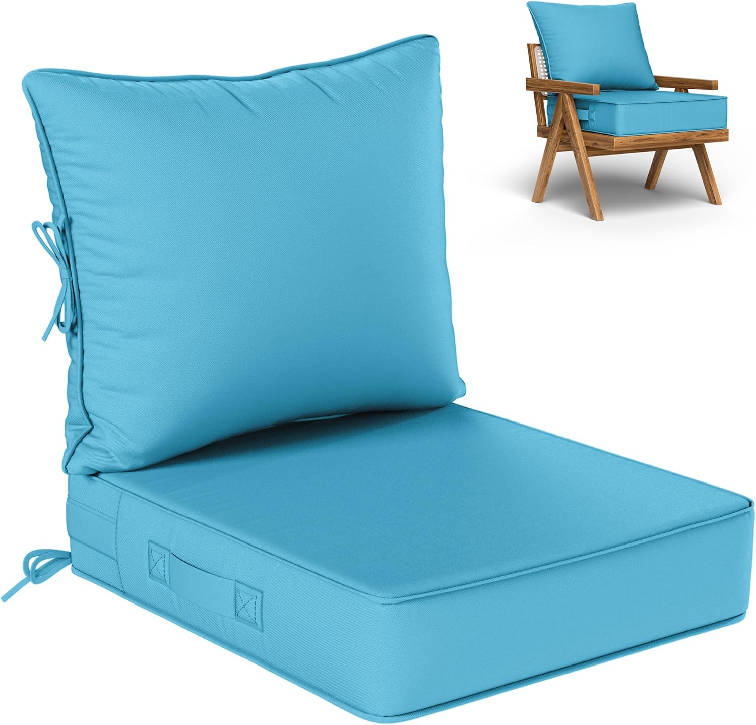 Outdoor Seat Cushion Set for Patio Furniture - Waterproof & Durable
