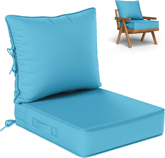 Outdoor Seat Cushion Set for Patio Furniture - Waterproof & Durable