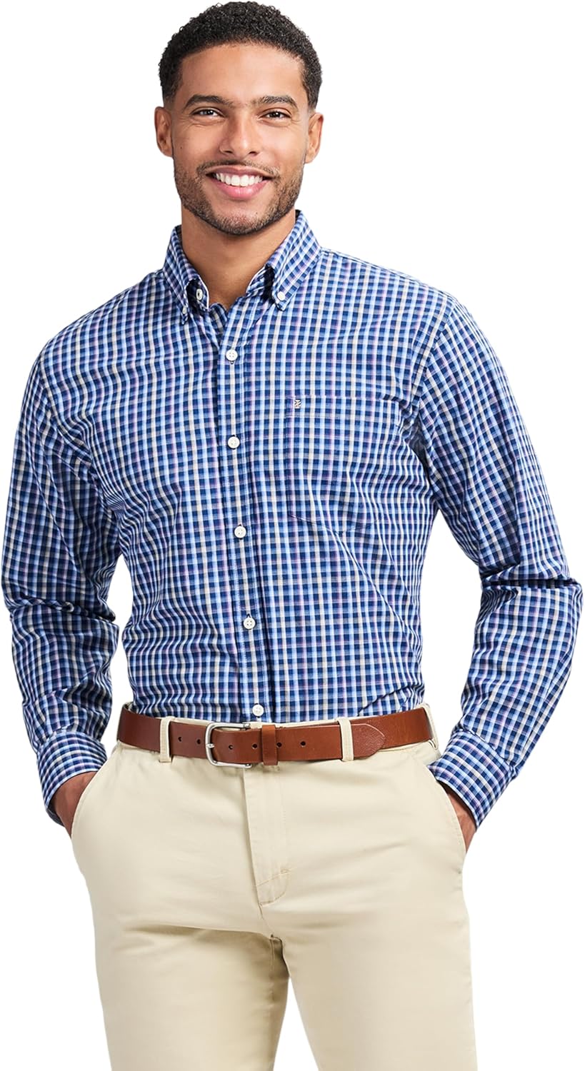 Izod Mens Performance Comfort Long Sleeve Shirt for All Occasions