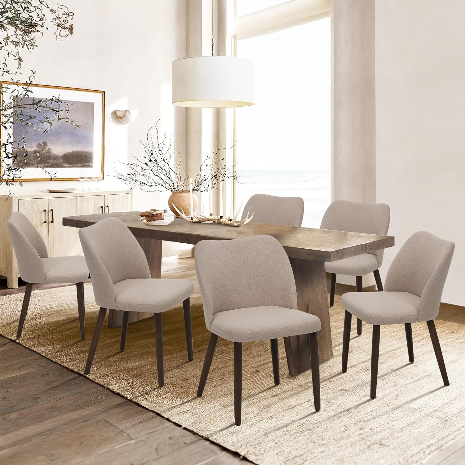 Modern Upholstered Dining Chairs Set of 6 for Stylish Spaces