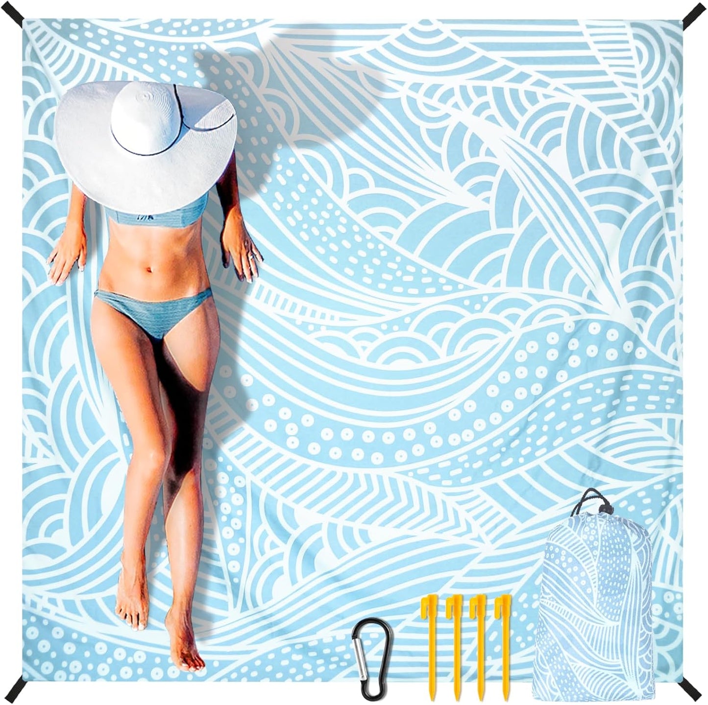 Extra Large Waterproof Sandproof Beach Blanket for Outdoor Fun