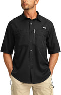 Men's Fishing Shirts with Zipper Pockets UPF 50 (Style 8VRS)
