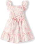Gymboree Girls and Toddler Flutter Sleeve Dresses - Floral Tiered