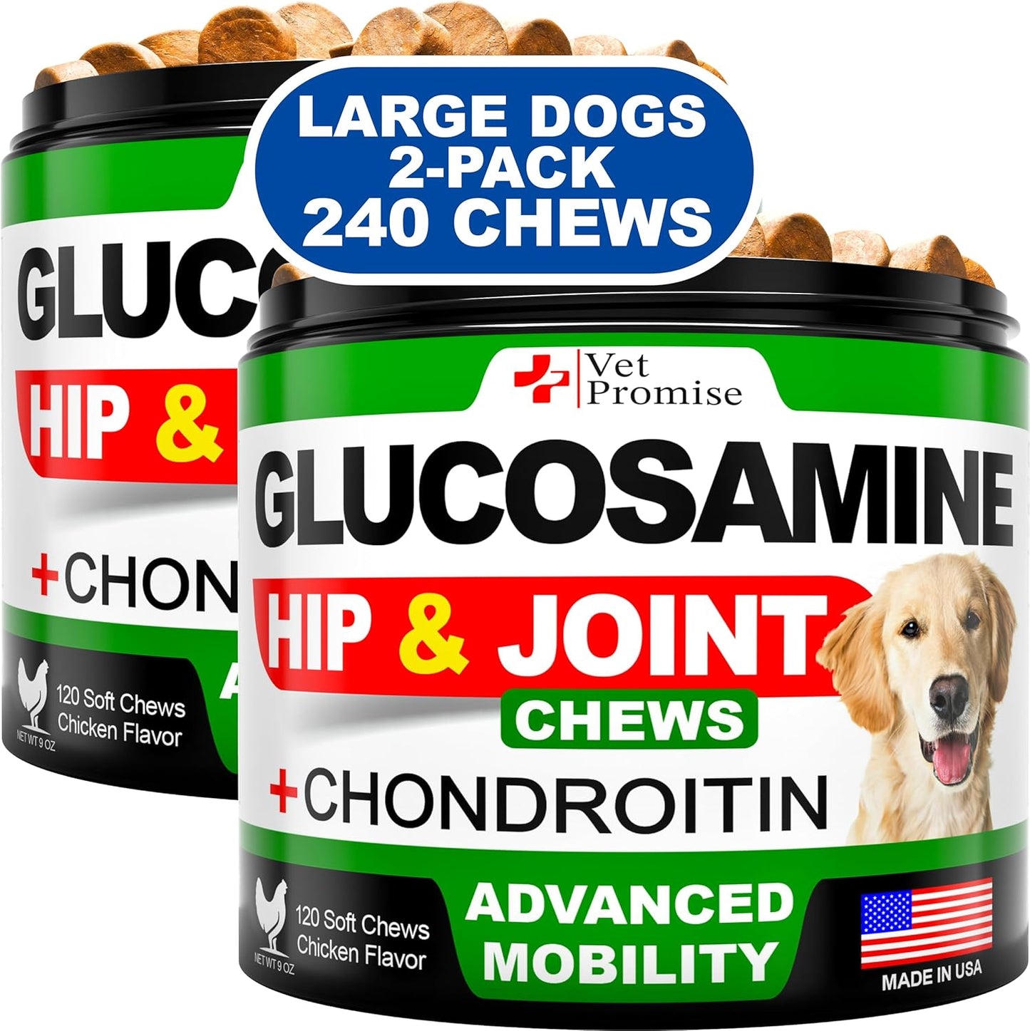 Glucosamine for Dogs - Joint Pain Relief Supplement Chews