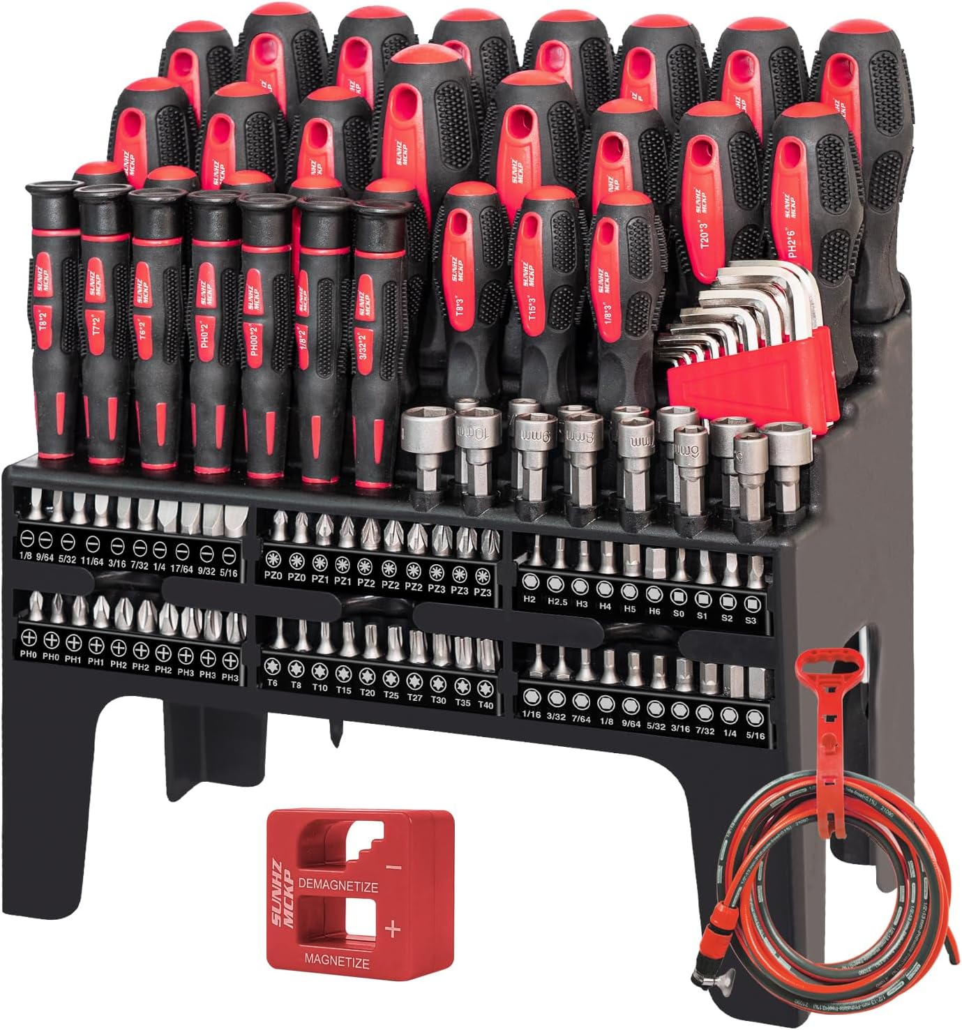SUNHZMCKP 124-Piece Magnetic Screwdriver Set for All Needs