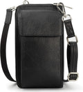 Crossbody Leather Wallet Phone Purse for Women - Compact RFID Shield