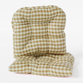 Klear Vu Gripper Overstuffed U-Shaped Chair Cushions 15x15, Gingham