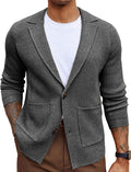 Men's Shawl Collar Knit Blazer Cardigan - Stretchy Cozy Fit