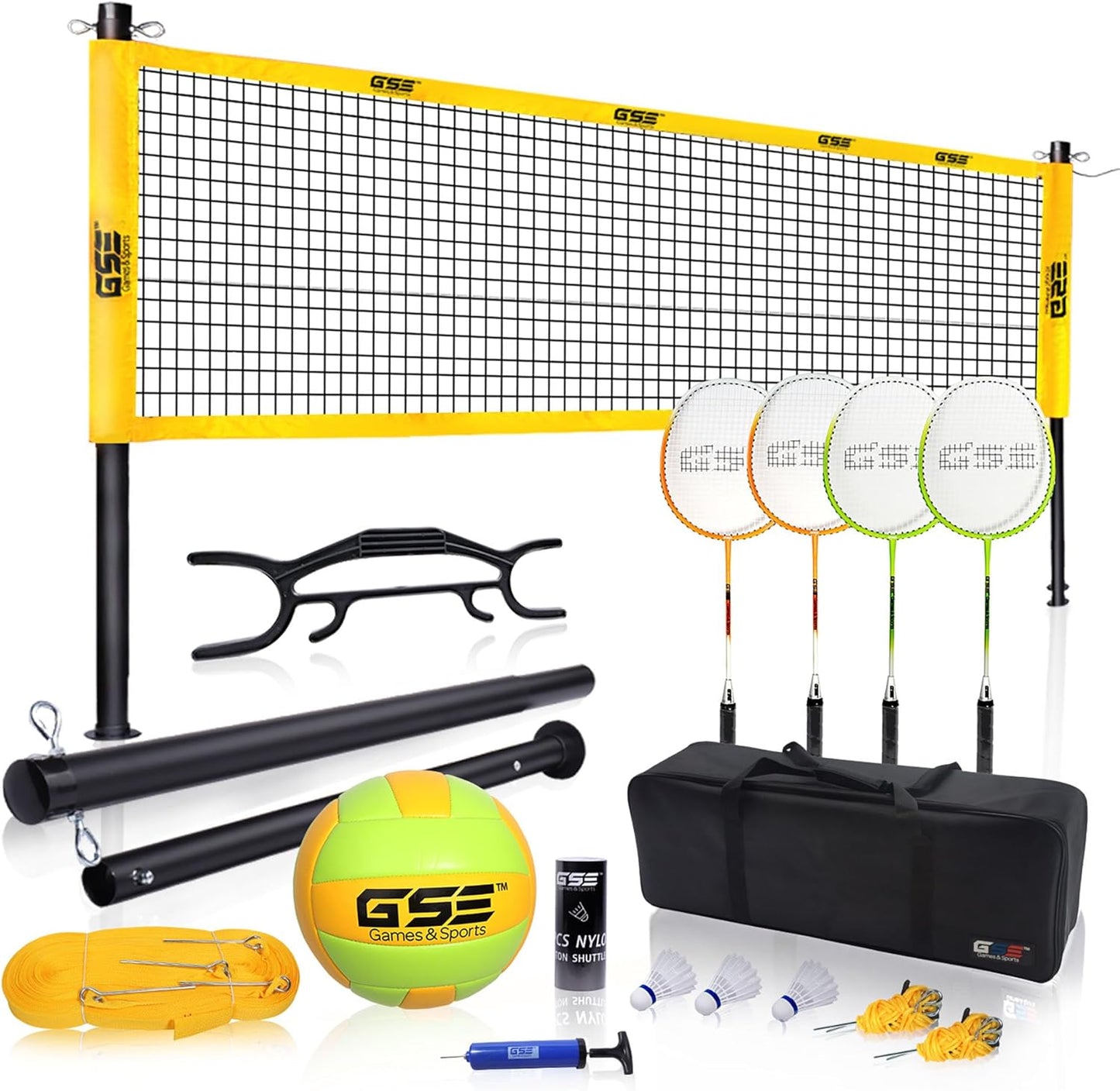GSE Games & Sports Expert Outdoor Yard Sports Net Game Set