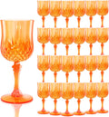 Vintage Style Pumpkin Orange Plastic Wine Glasses for Parties