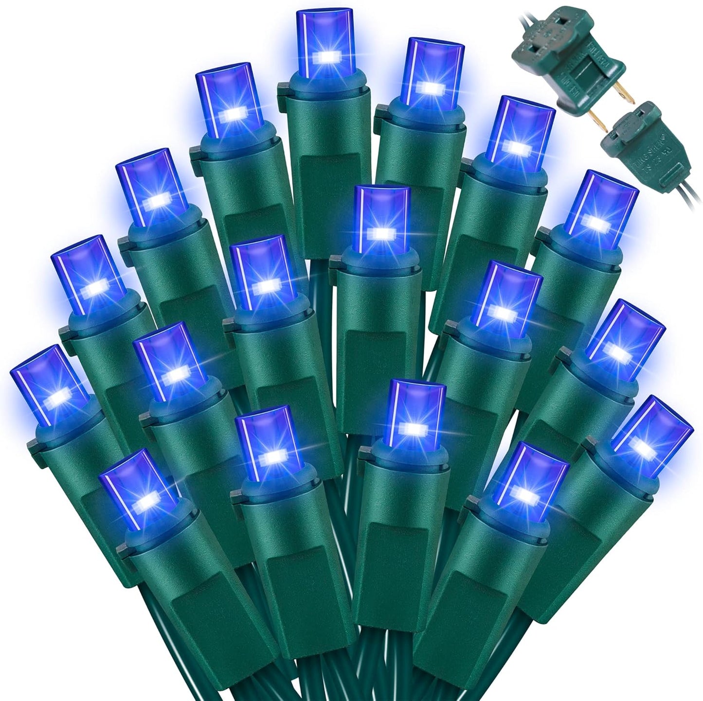 LAMPHOME 100 Blue LED String Lights - Brighten Up Your Holiday!