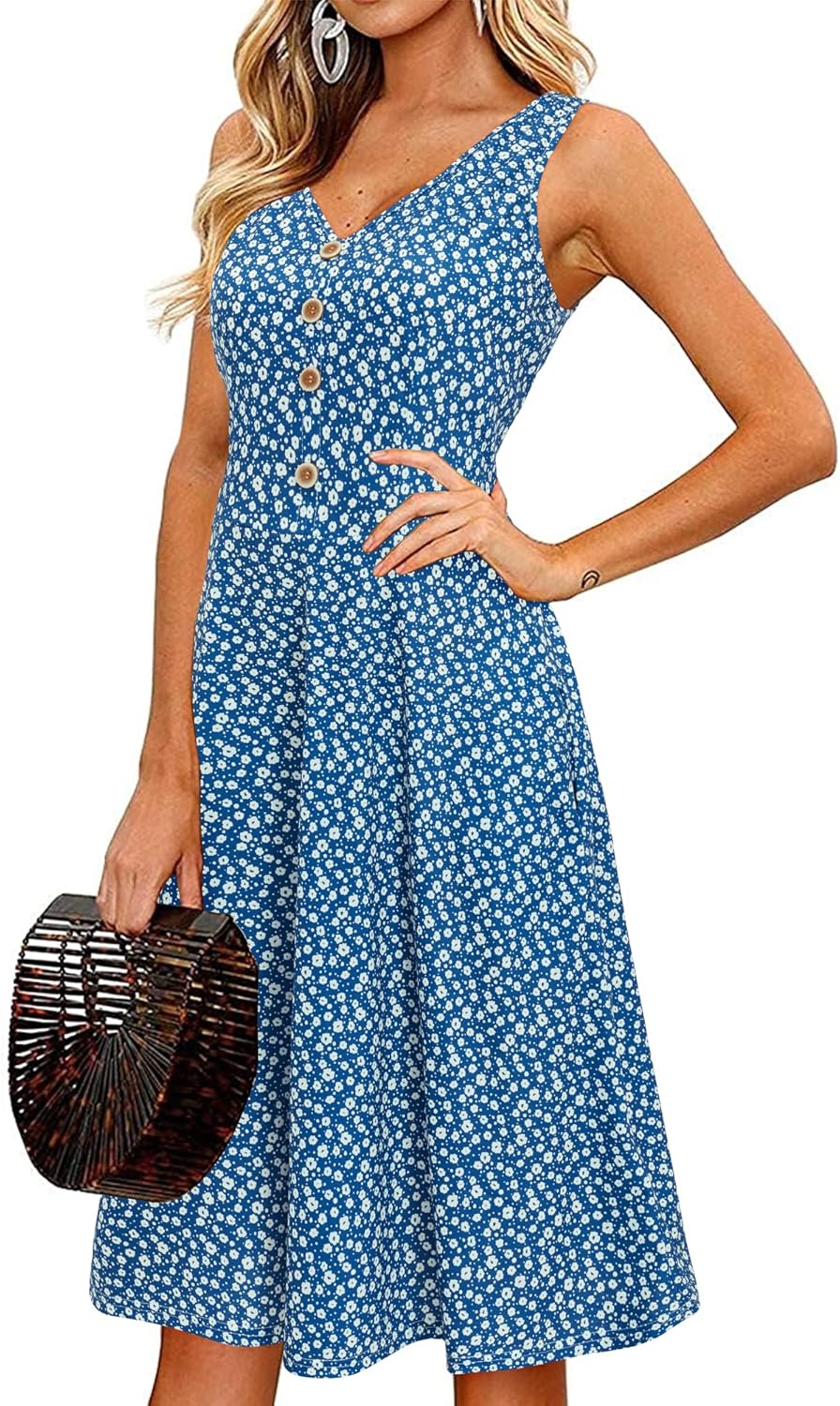 II ININ Women's Sundresses Casual Summer Tank Dress with Pockets