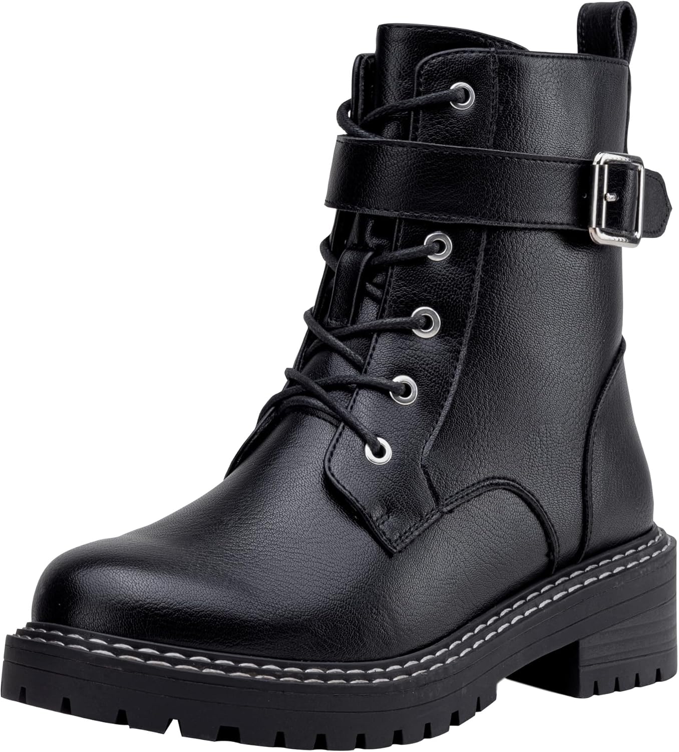 Jeossy Women's 9628 Combat Ankle Boots with Side Zipper Style