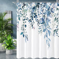 Blue Eucalyptus Shower Curtain Set - Relaxing Botanical Escape! 72x72