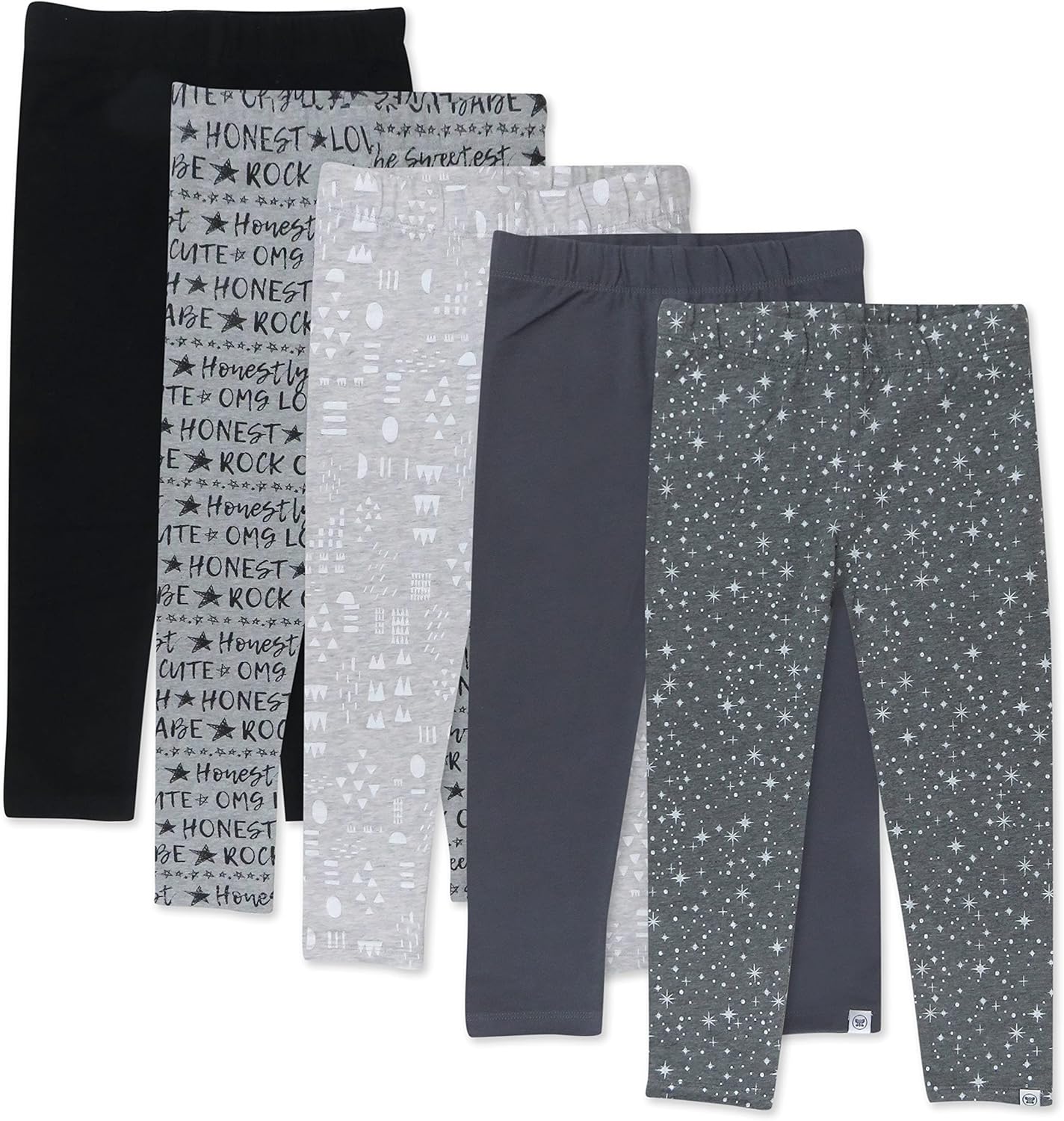 HonestBaby Organic Cotton Leggings 4-Pack for Infants and Toddlers