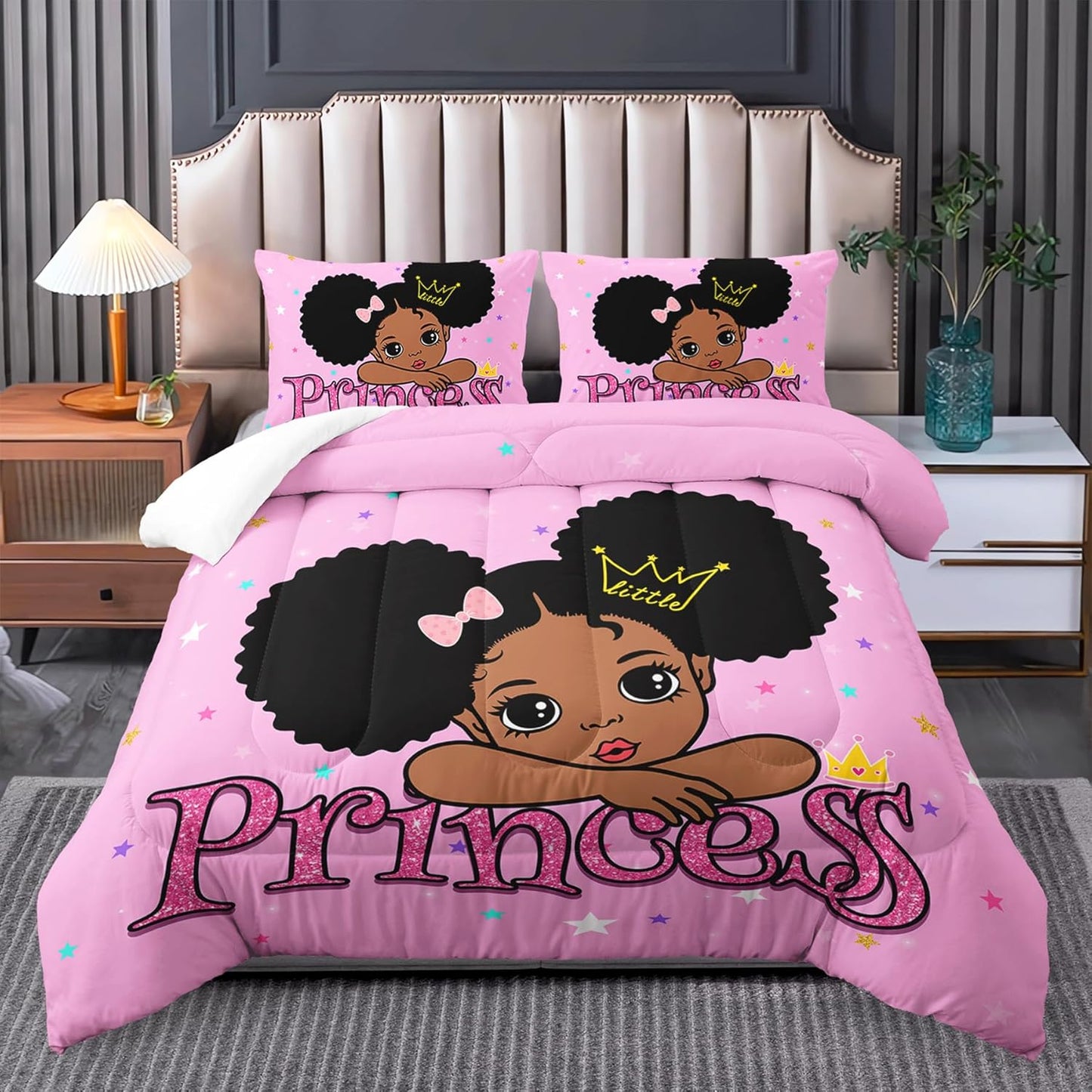 Queen Size Bedding Sets for Girls - Kawaii Paris Comforter Set