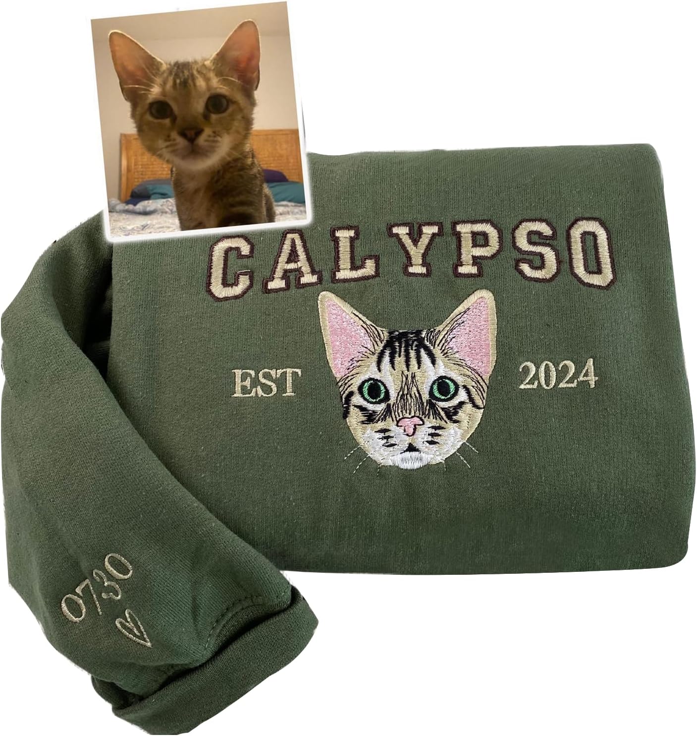 Custom Cat Embroidered Sweatshirt - Purrfect Gift for Cat Lovers! #NAZENTI