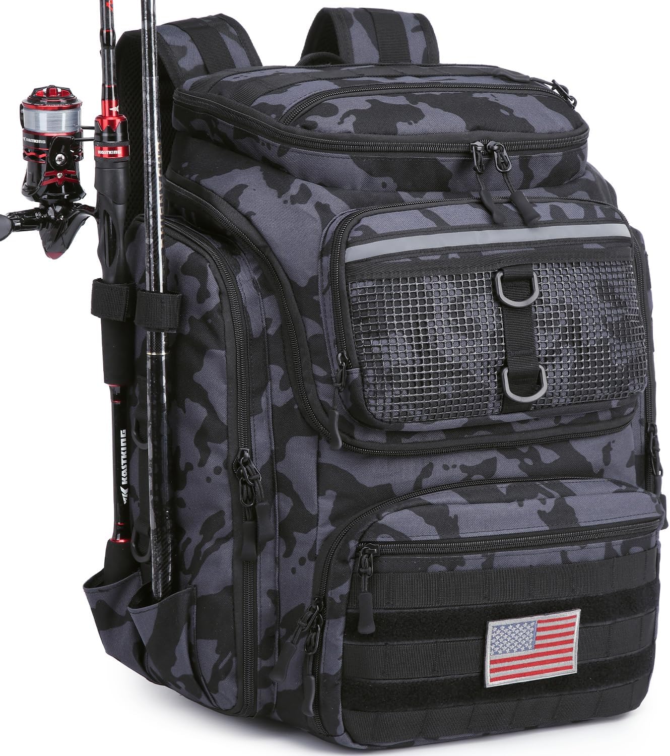 HAMBOLY Fishing Backpack with Rod Holders for Outdoor Adventures