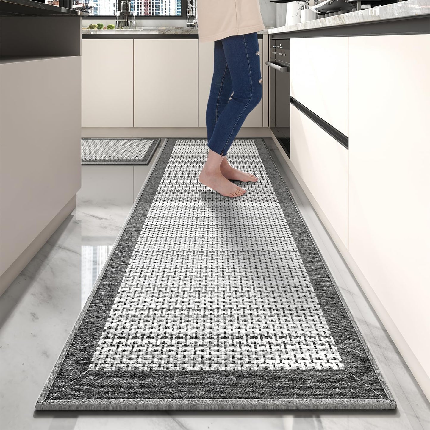 PADOOR Non Slip Kitchen Rugs Set of 2 for Safety and Style