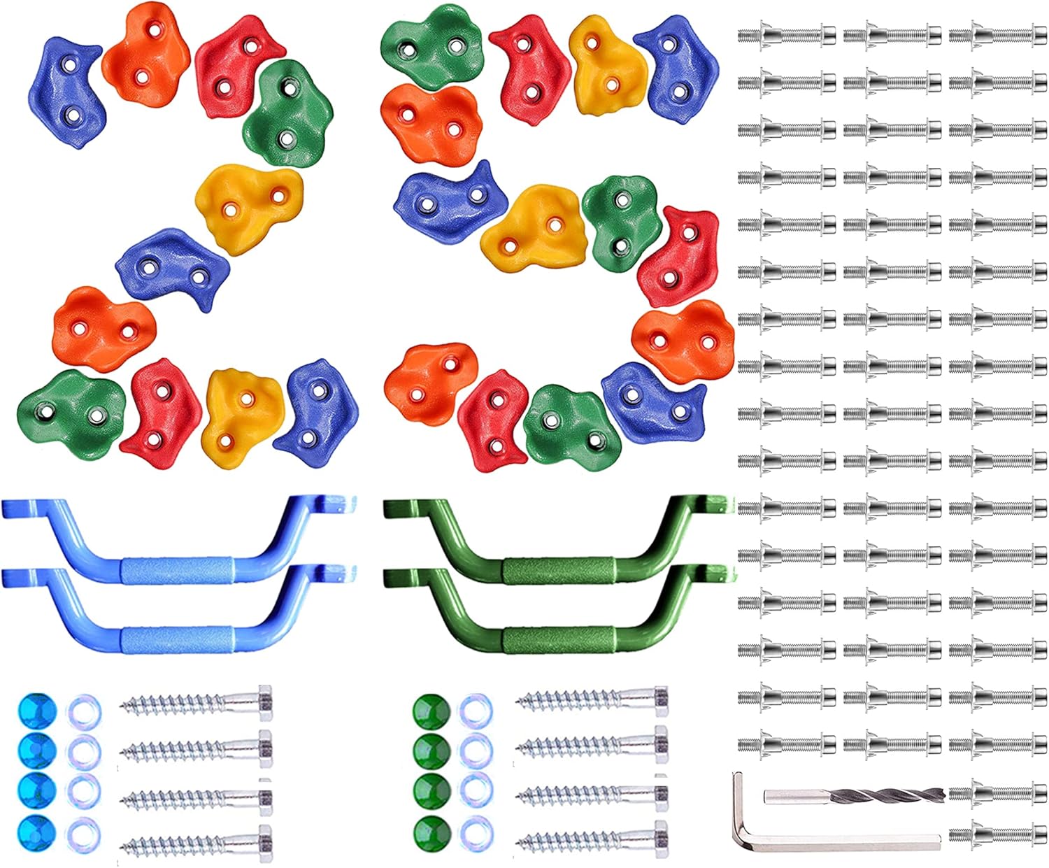 25 Pcs Colourful Pig Nose Shape Rock Climbing Holds for Kids