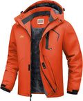 Mens Ski Jacket Windproof Waterproof Fleece Lined Parka - Warm Winter