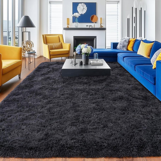 Soft Shaggy Modern Area Rug for Living Room and Bedroom Decor