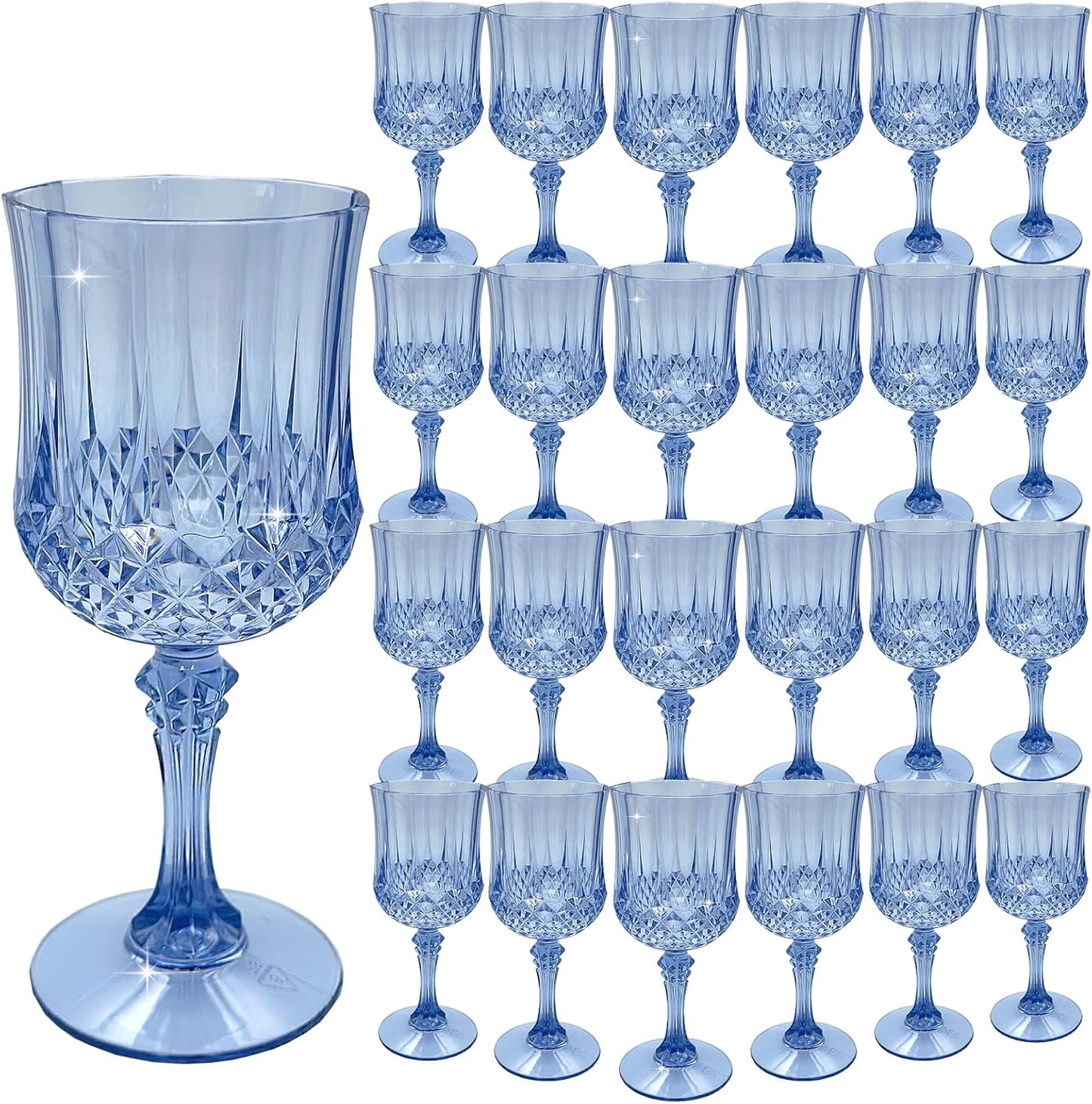 Plastic Wine Glasses Set of 24 for Elegant Party Celebrations