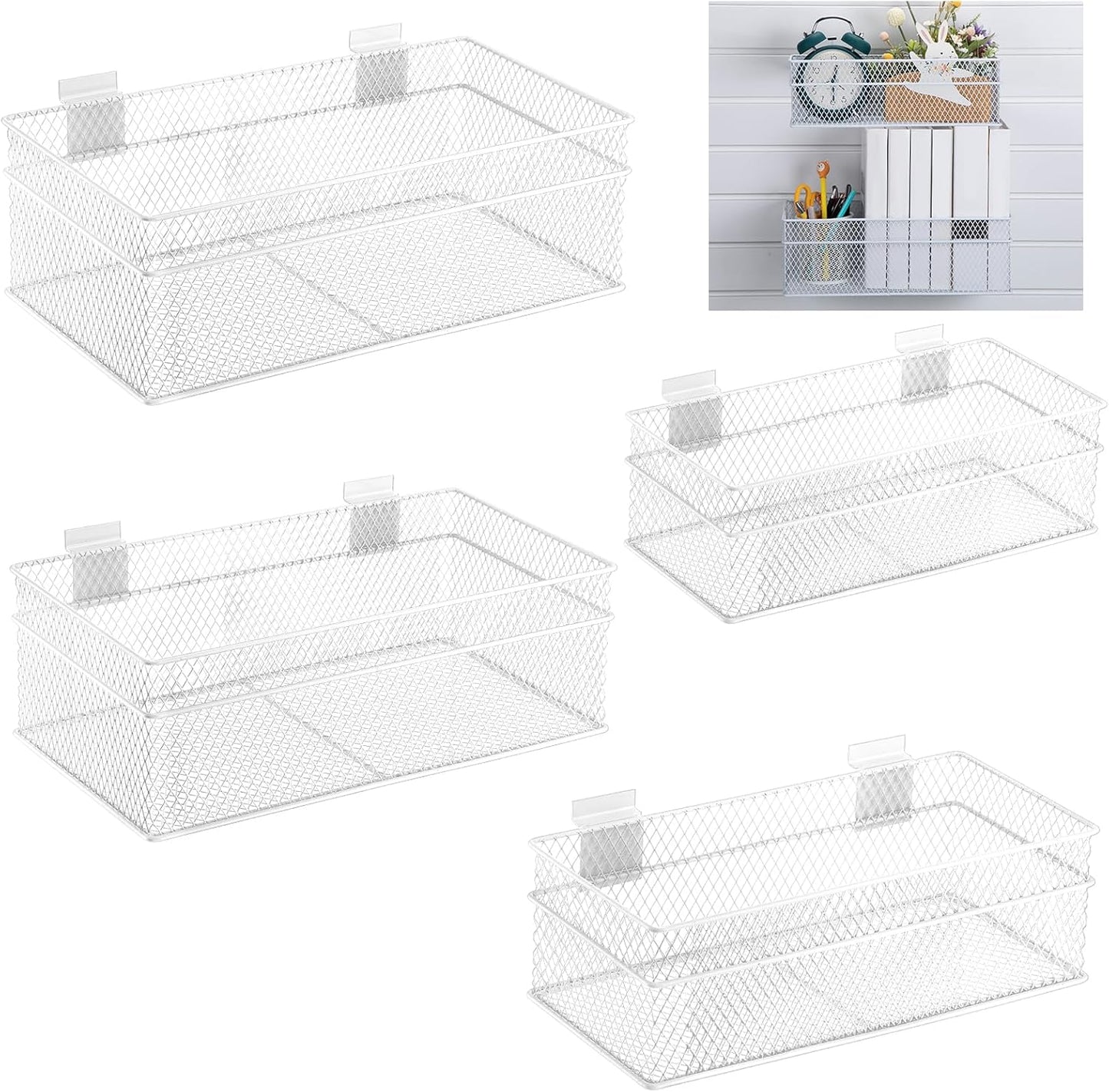 Barydat Slatwall Basket Set for Versatile Storage Solutions